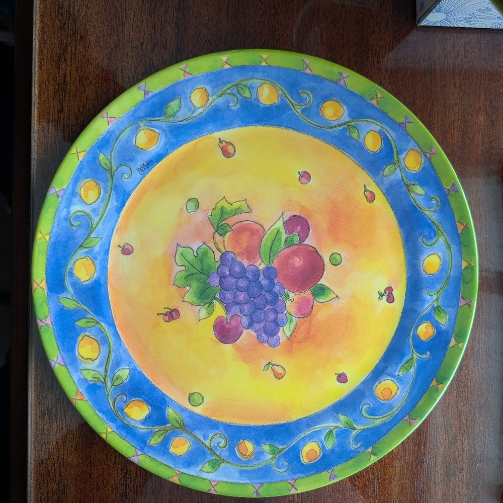 Colorful Fruit Design Melamine Plate Set Of 5